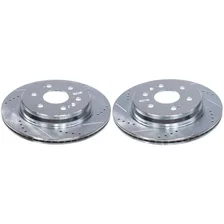 Rear DRILLEDSLOTTED ROTOR PAIR for Chevrolet, GMC and Cadillac image 2