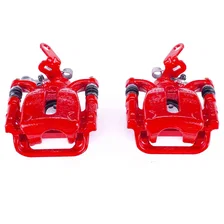 Rear RED CALIPER PAIR W/BRKT for Volkswagen image 2