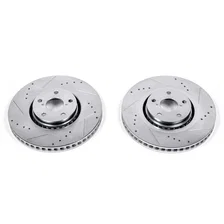 Front DRILLEDSLOTTED ROTOR PAIR for Lexus image 2