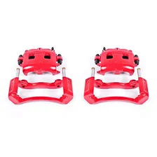 Front RED CALIPER PAIR W/BRKT for 2002-2005 Dodge Ram 1500 image 2