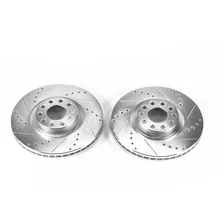 Front DRILLEDSLOTTED ROTOR PAIR for 2000-2004 Audi A6 Quattro and S6 image 2