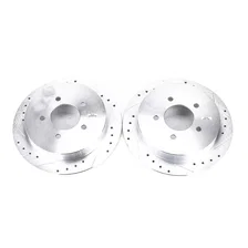 Rear DRILLEDSLOTTED ROTOR PAIR for Ford and Lincoln image 2