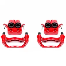Front RED CALIPER PAIR W/BRKT for 2005-2009 INFINITI G35 and Nissan 350Z image 2