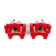 Rear RED CALIPER PAIR W/BRKT for Dodge image 2