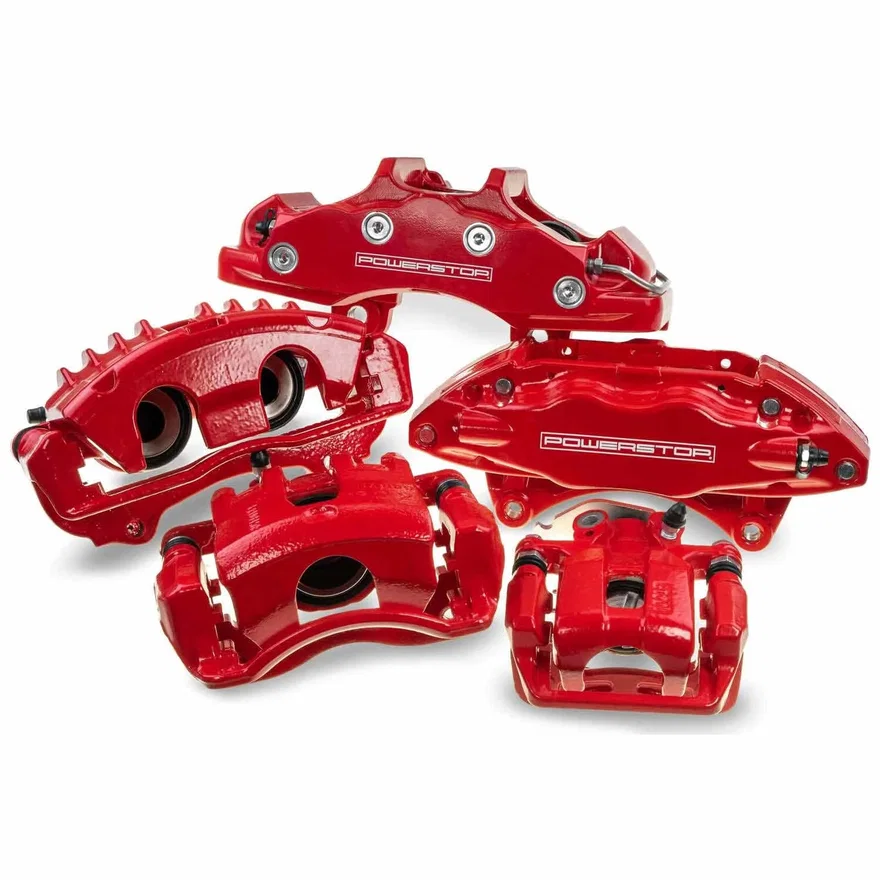 PowerStop S5008, Front RED CALIPER PAIR W/BRKT