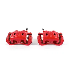 Front RED CALIPER PAIR W/BRKT for 1995-1999 Eagle Talon and Mitsubishi Eclipse image 2