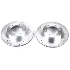 Front DRILLEDSLOTTED ROTOR PAIR for 1996-2004 Toyota 4Runner and Tacoma image 2