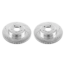 Front DRILLEDSLOTTED ROTOR PAIR for BMW image 2