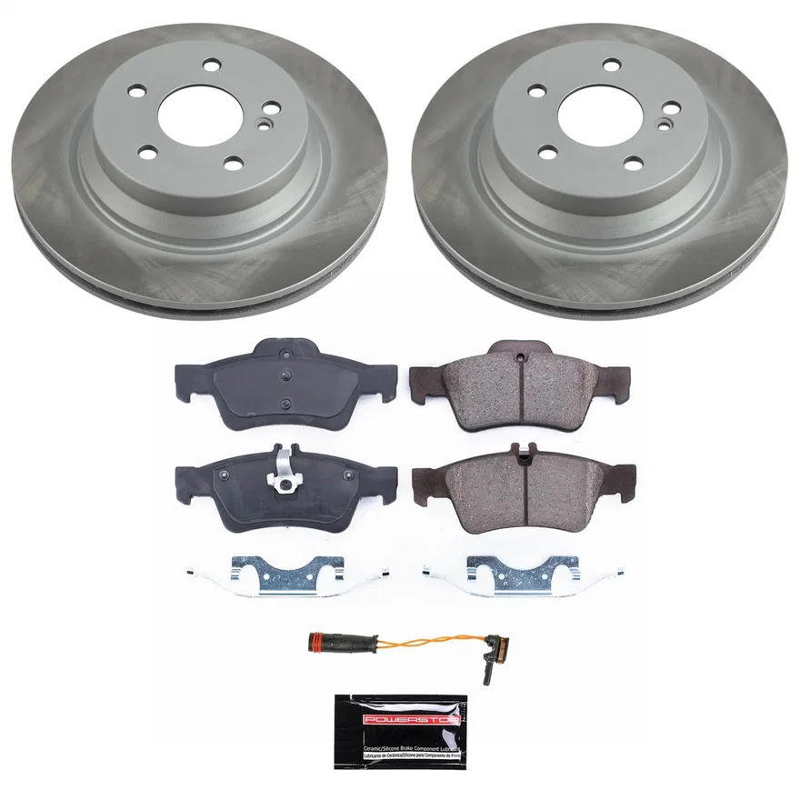 Rear SEMI-COATED ROTOR KIT for 2007-2009 Mercedes-Benz E350