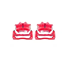 Front RED CALIPER PAIR W/BRKT for 7 vehicles image 2