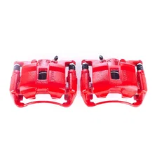 Front RED CALIPER PAIR W/BRKT for 2006-2015 Acura CSX and Honda Civic image 2