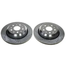 Rear DRILLEDSLOTTED ROTOR PAIR for 2020-2024 Jeep Gladiator and Wrangler image 2