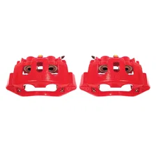 Rear RED CALIPER PAIR W/BRKT for Chevrolet and GMC image 2