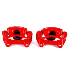 Front RED CALIPER PAIR W/BRKT for 10 vehicles image 2