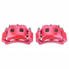 Front RED CALIPER PAIR W/BRKT for 2000-2001 Dodge Ram 1500 image 2