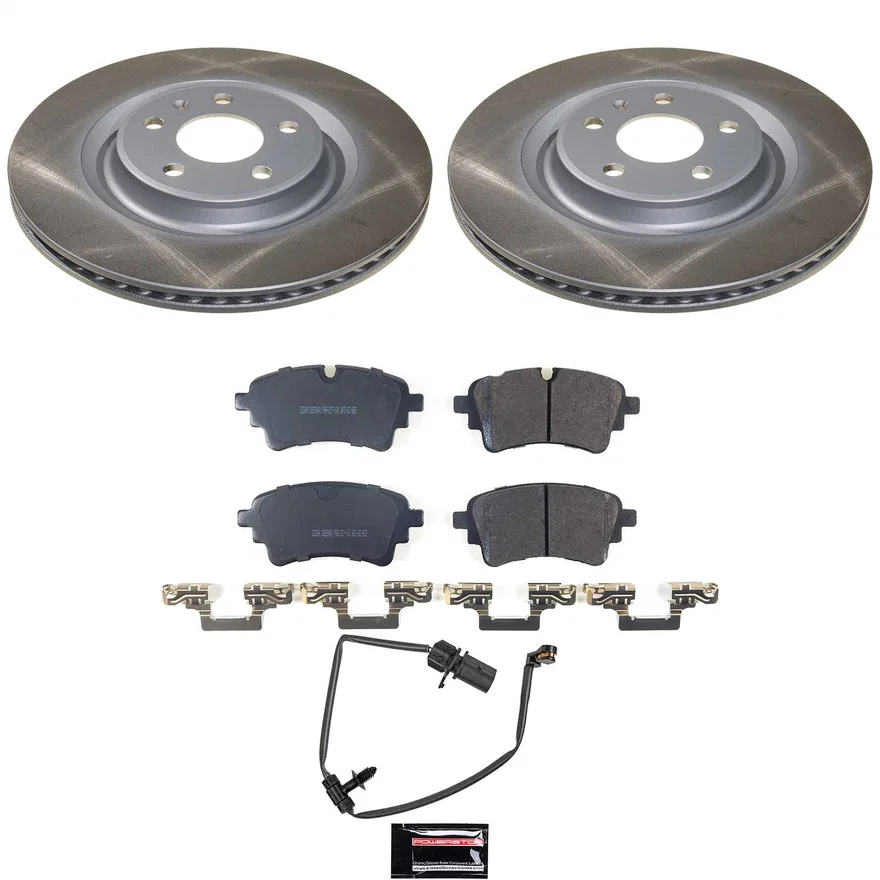 Rear SEMI-COATED ROTOR KIT for Audi