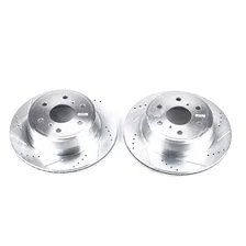 Rear DRILLEDSLOTTED ROTOR PAIR for Chevrolet, GMC and Cadillac image 2