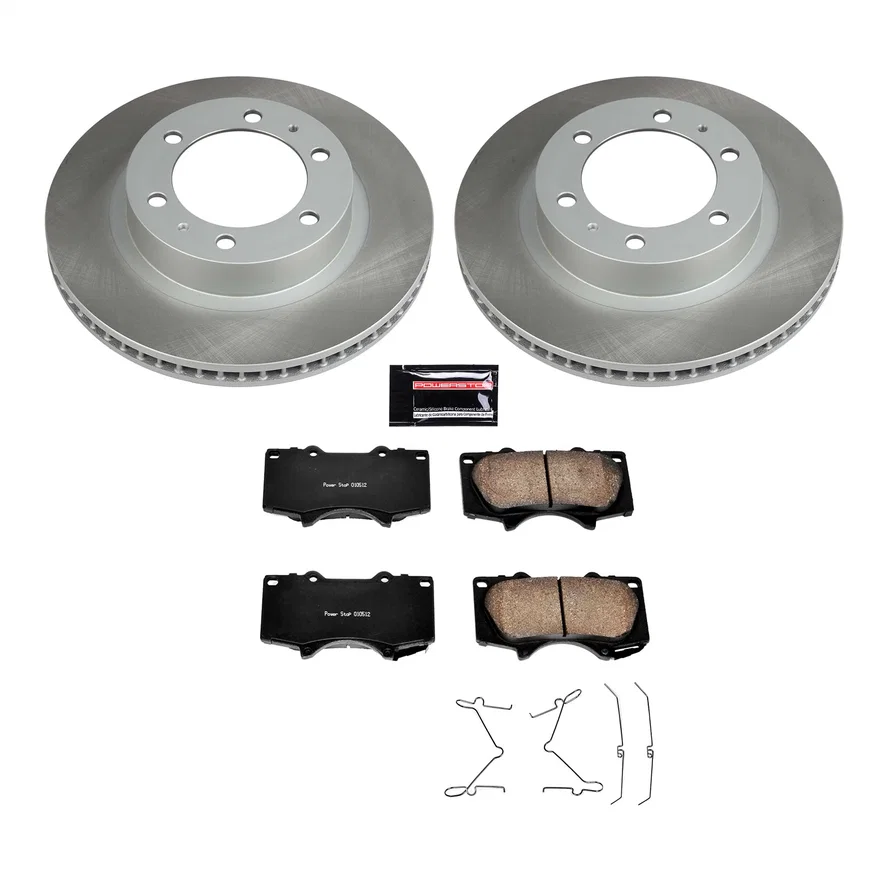 Front SEMI-COATED ROTOR KIT for 2003-2015 Toyota 4Runner and Tacoma