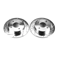 Rear DRILLEDSLOTTED ROTOR PAIR for 1989-1998 Nissan 240SX image 2