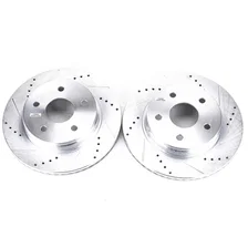 Front DRILLEDSLOTTED ROTOR PAIR for Dodge, Ram and Chrysler image 2