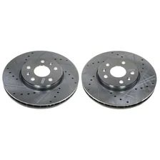 Front DRILLEDSLOTTED ROTOR PAIR for 2020-2024 Chevrolet Corvette image 2