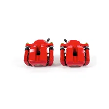 Rear RED CALIPER PAIR W/BRKT for 2006-2012 Toyota RAV4 image 2