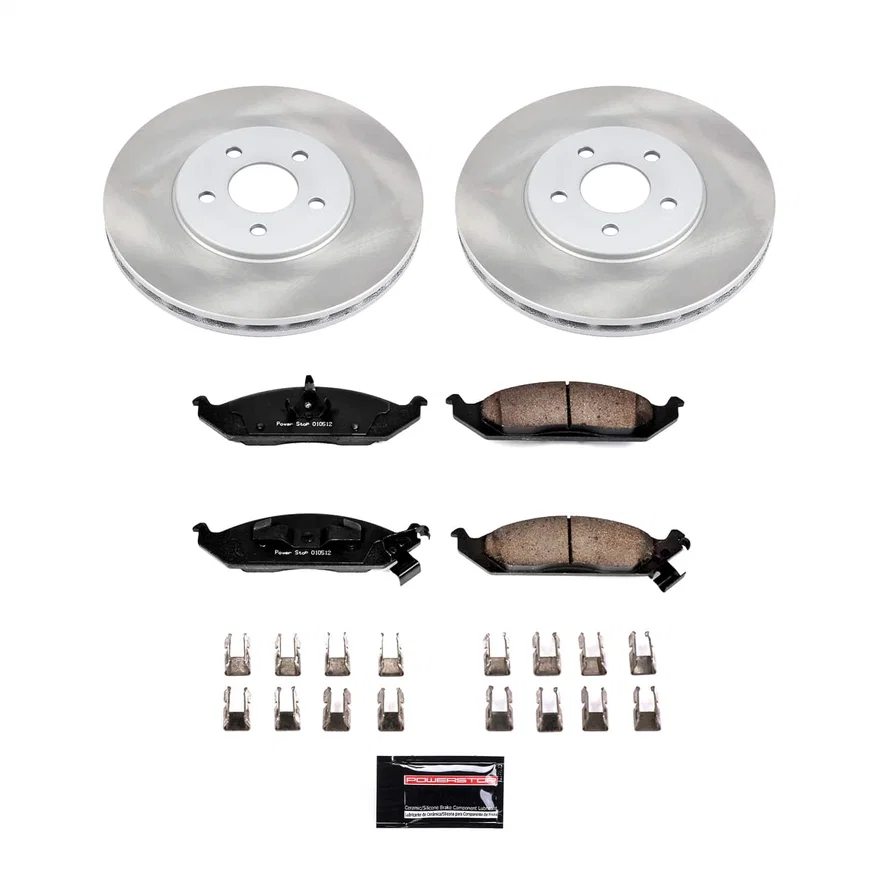 Front SEMI-COATED ROTOR KIT for Chrysler, Dodge and Plymouth