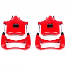 Front RED CALIPER PAIR W/BRKT for 11 vehicles image 2