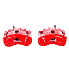 Front RED CALIPER PAIR W/BRKT for 2005-2010 Hyundai Tucson and Kia Sportage image 2