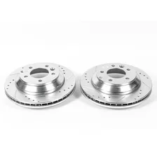 Rear DRILLEDSLOTTED ROTOR PAIR for Audi, Porsche and Volkswagen image 2