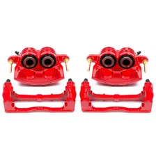 Front RED CALIPER PAIR W/BRKT for 8 vehicles image 2
