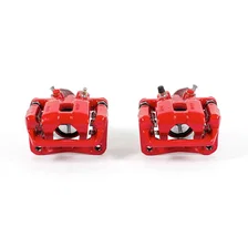 Rear RED CALIPER PAIR W/BRKT for 2008-2014 Acura TSX and Honda Accord image 2