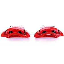 Front RED CALIPER PAIR W/BRKT for 2000-2002 Dodge Ram 2500 and Ram 3500 image 2