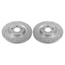 Rear DRILLEDSLOTTED ROTOR PAIR for Audi and Porsche image 2