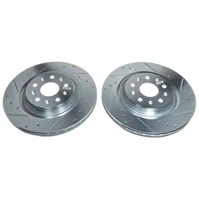 Rear DRILLEDSLOTTED ROTOR PAIR for 2020-2024 Chevrolet Corvette image 2