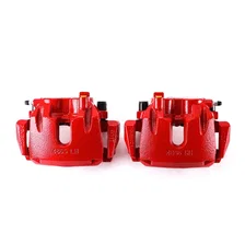 Front RED CALIPER PAIR W/BRKT for 2011-2017 Dodge Durango and Jeep Grand Cherokee image 2