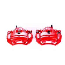 Front RED CALIPER PAIR W/BRKT for 2010-2011 Hyundai Tucson and Kia Sportage image 2