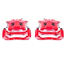 Front RED CALIPER PAIR W/BRKT for Chevrolet and Buick image 2