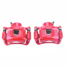 Front RED CALIPER PAIR W/BRKT for Chevrolet, Suzuki and Pontiac image 2