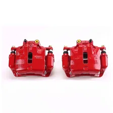 Front RED CALIPER PAIR W/BRKT for Buick and Chevrolet image 2
