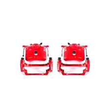 Front RED CALIPER PAIR W/BRKT for 2001-2005 Acura EL and Honda Civic image 2