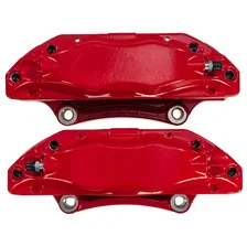 Front RED CALIPER PAIR W/O BRKT for 2004-2008 Acura TL image 2