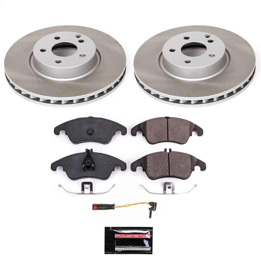 Front SEMI-COATED ROTOR KIT for 2016 Mercedes-Benz SLK300