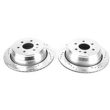 Rear DRILLEDSLOTTED ROTOR PAIR for 2015-2020 Chevrolet Colorado and GMC Canyon image 2