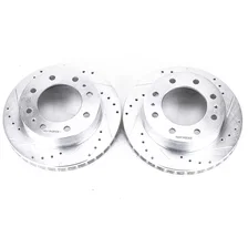 Front DRILLEDSLOTTED ROTOR PAIR for 15 vehicles image 2