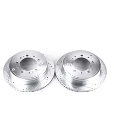Rear DRILLEDSLOTTED ROTOR PAIR for Toyota and Lexus image 2