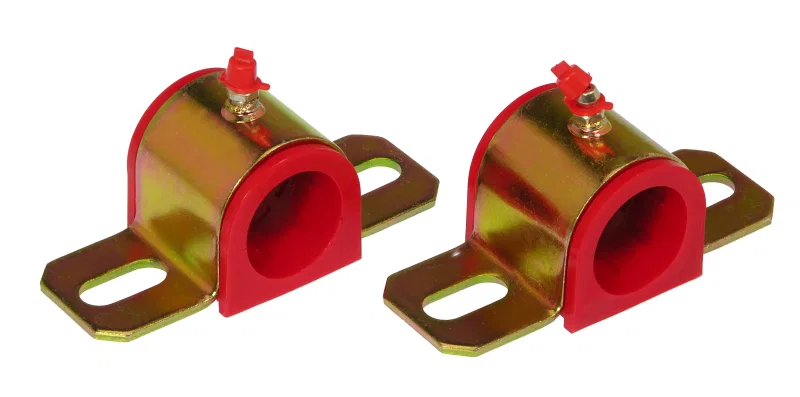 Prothane 19-1179, Universal Greasable Sway Bar Bushings - 1 1/4in - Type B Bracket - Red