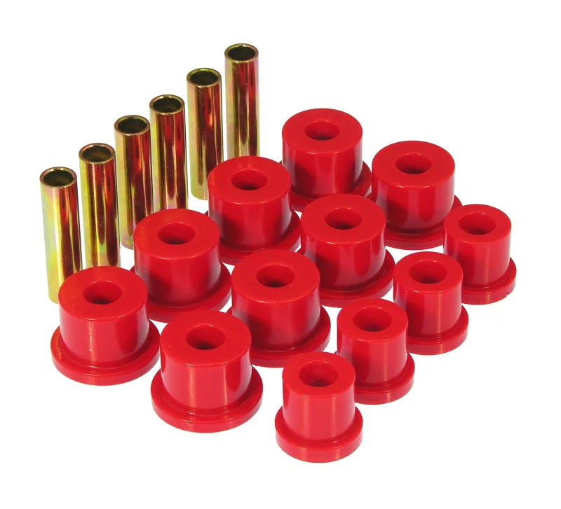 Prothane 7-1006, 81-87 GM K30 Rear Spring & Shackle Bushings (w/ 1 3/8in OD Frame Shackle Bush) - Red