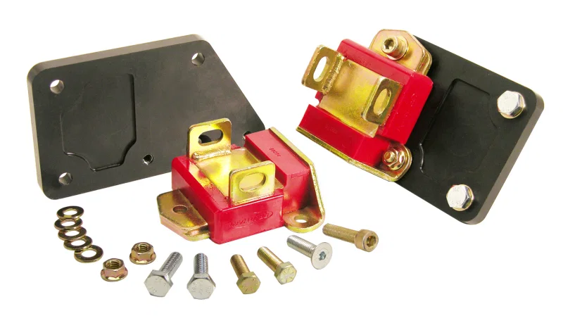 Prothane 7-519, Chevy LS1 Motor Mount Adapter Kit - Red