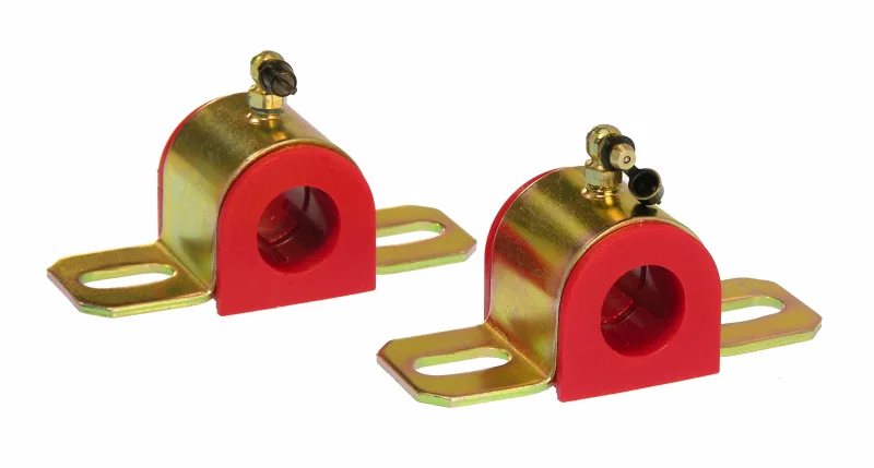Prothane 19-1208, Universal 90 Deg Greasable Sway Bar Bushings - 15/16in - Type B Bracket - Red